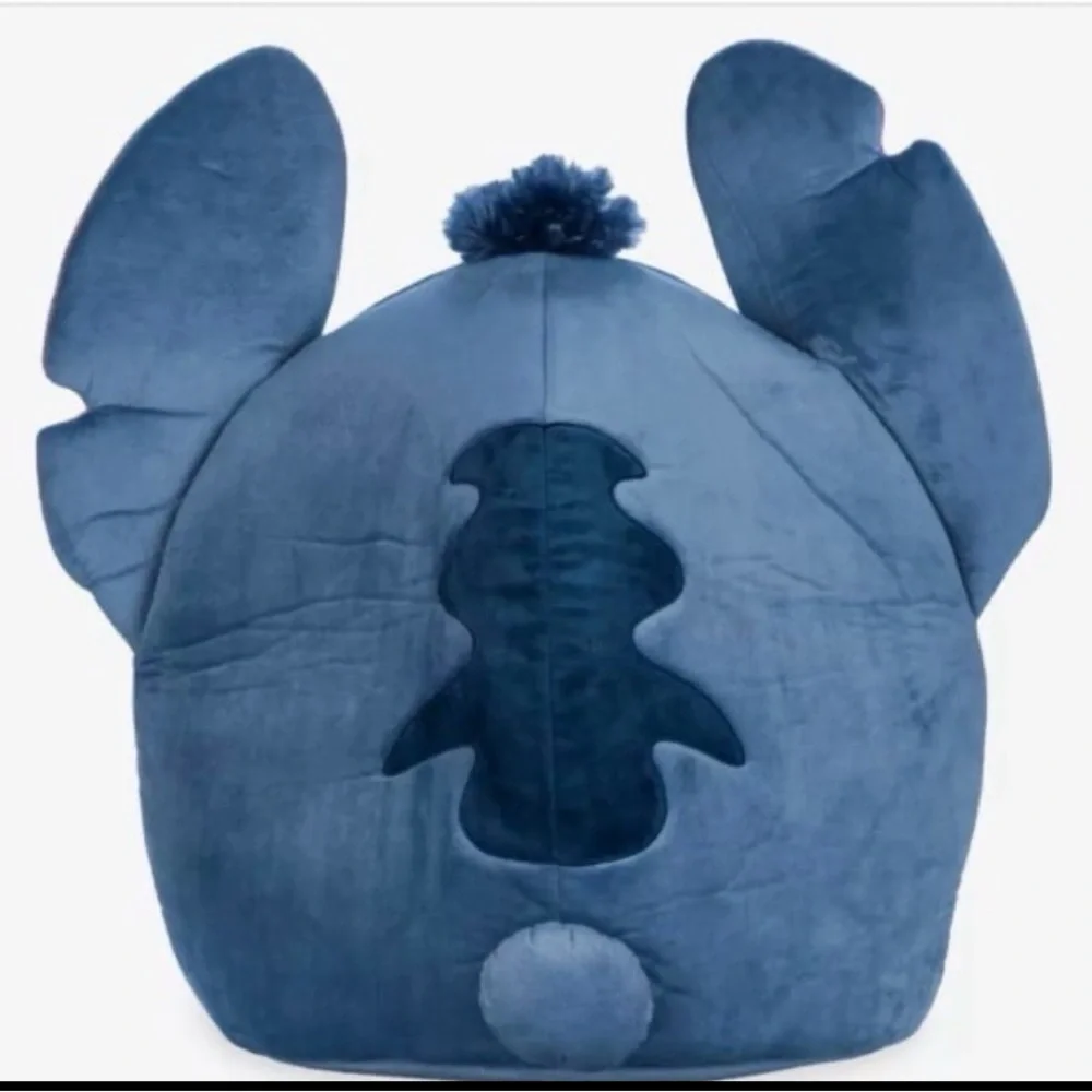 Disney Parks Blue Stitch Shaped Pet Bed Lilo & Stitch Ohana Dog Cat Bed New